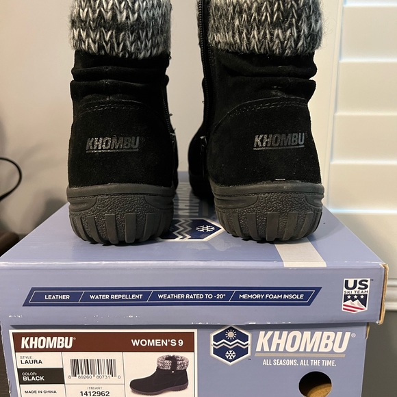 Khombu Laurie Black Suede Bootie - Picture 2 of 5